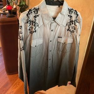 Men’s Southern Thread Long Sleeve Pearl Snap Shirt